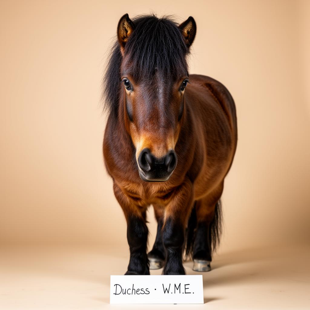 Duchess — Exmoor pony · studio backdrop