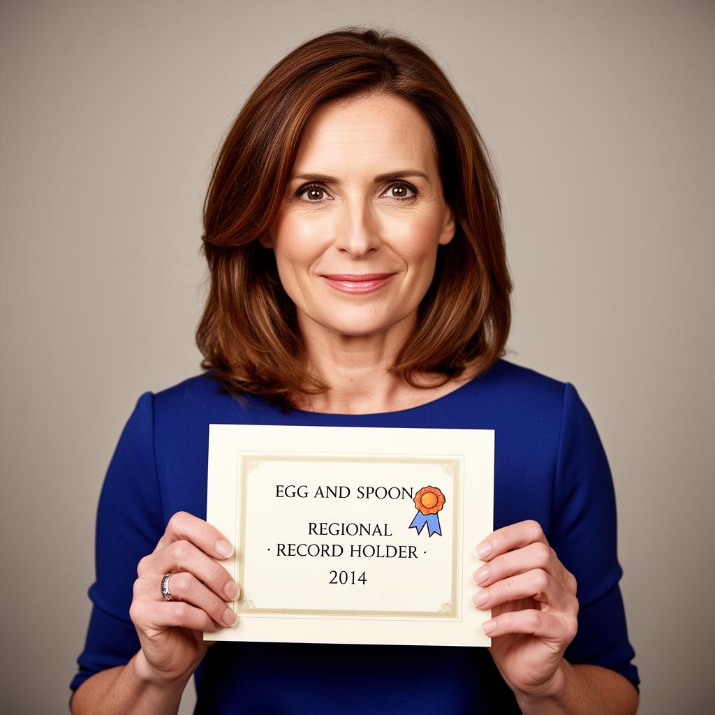 Sandra Oakes — headshot with regional record certificate